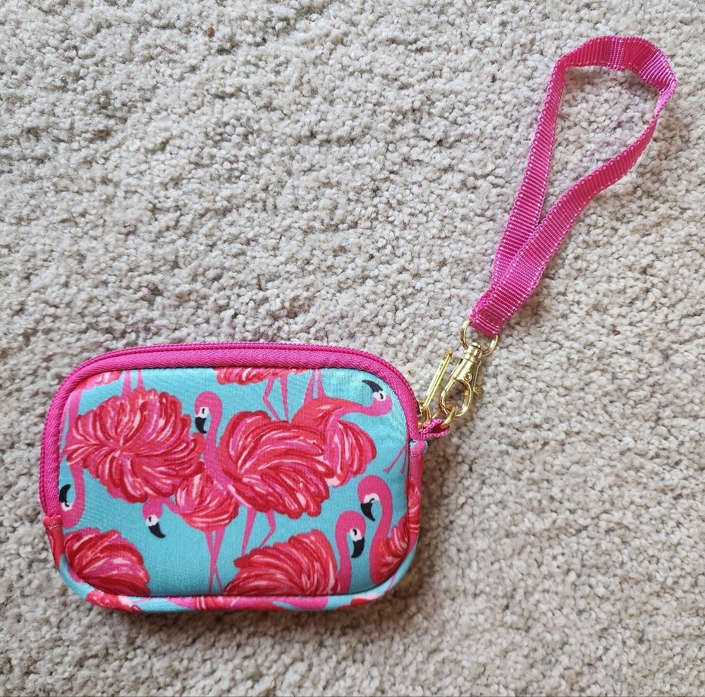 Lilly Pulitzer Pink Flamingo Key & Card Holder